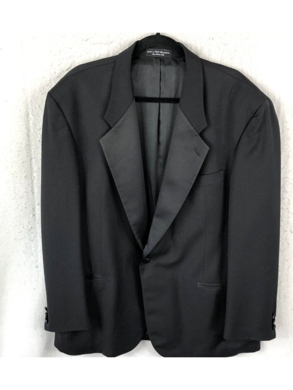 Gianfranco Ruffini Blazer Men 46R Black 100% Worsted Wool Super 80s Jacket Italy